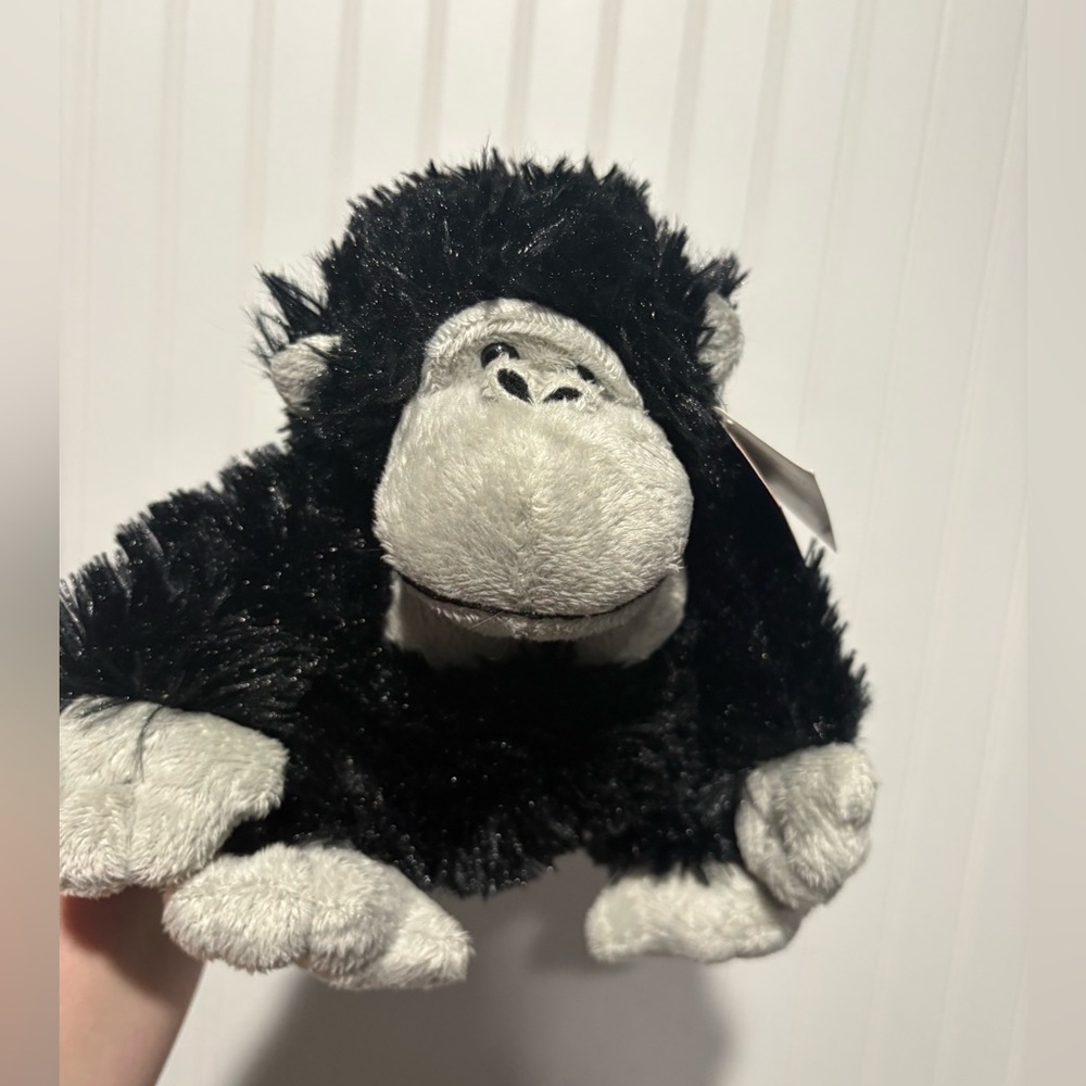 Tagged GANZ Lenny Black and Gray Plush Toy 8”